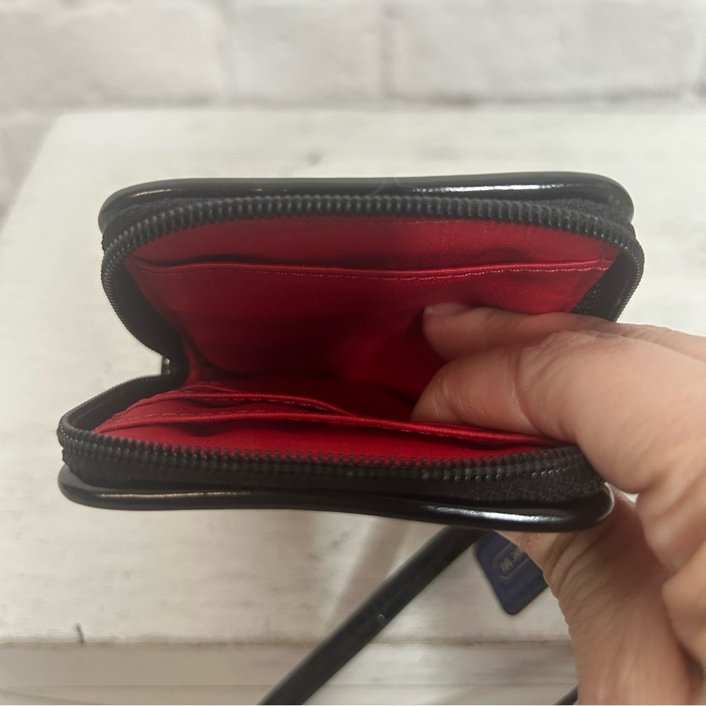 Coach Red and Blue Plaid Wallet - Picture 9 of 12